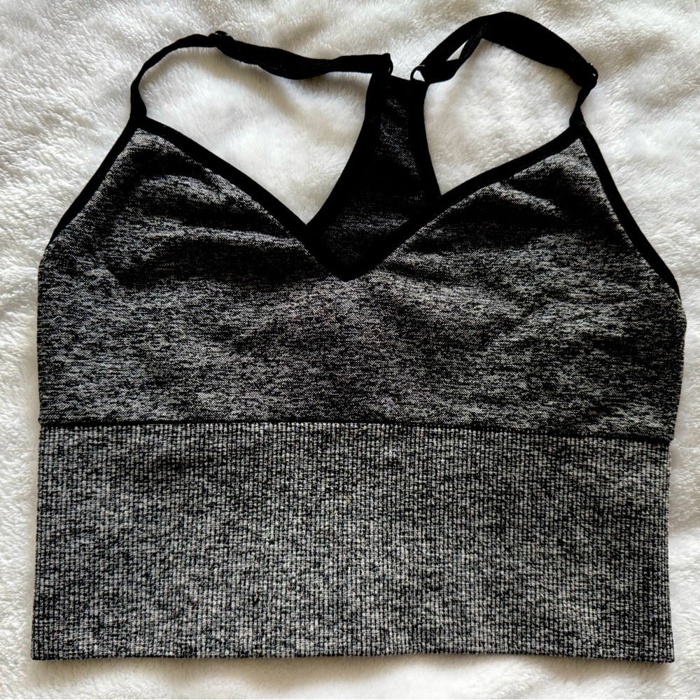 Victorias Secret Women's Black and Gray Intimate Top